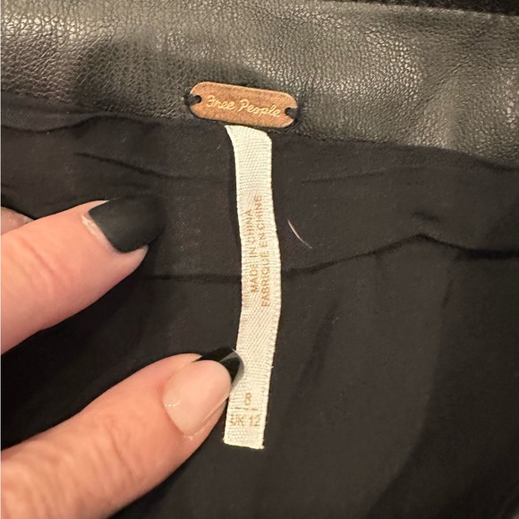 NWT Free People vegan leather mini skirt - Picture 6 of 10